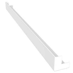 Fascia Double Ended Corner (Flat) - White